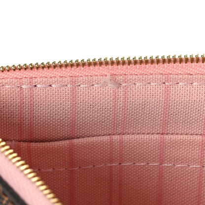 Louis Vuitton Damier Ebene Neverfull MM GM Pochette Rose Ballerine 9 of 9