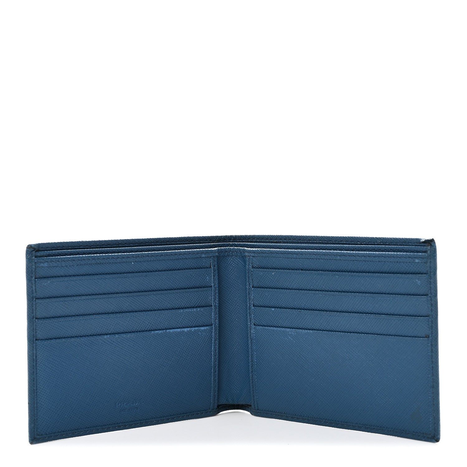 Prada Saffiano Bi-Fold Wallet Cobalto 5 of 8