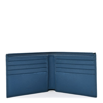 Prada Saffiano Bi-Fold Wallet Cobalto 5 of 8