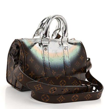Louis Vuitton Metallic Nebula Monogram Keepall Bandouliere 25 Brown 3 of 9
