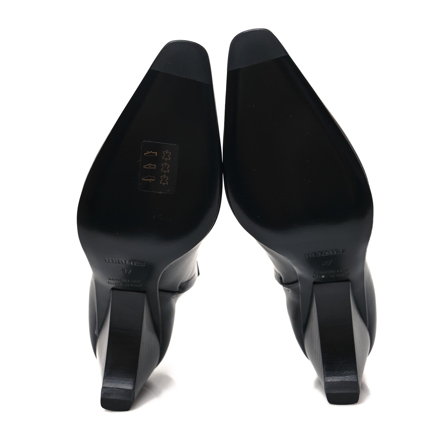 Hermes Calfskin Faveur 55 Low Boots 37 Black 5 of 8
