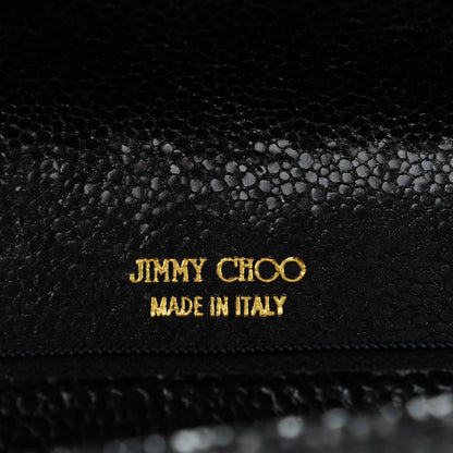 Jimmy Choo Glitter Fabric Reese Clutch Black 6 of 7