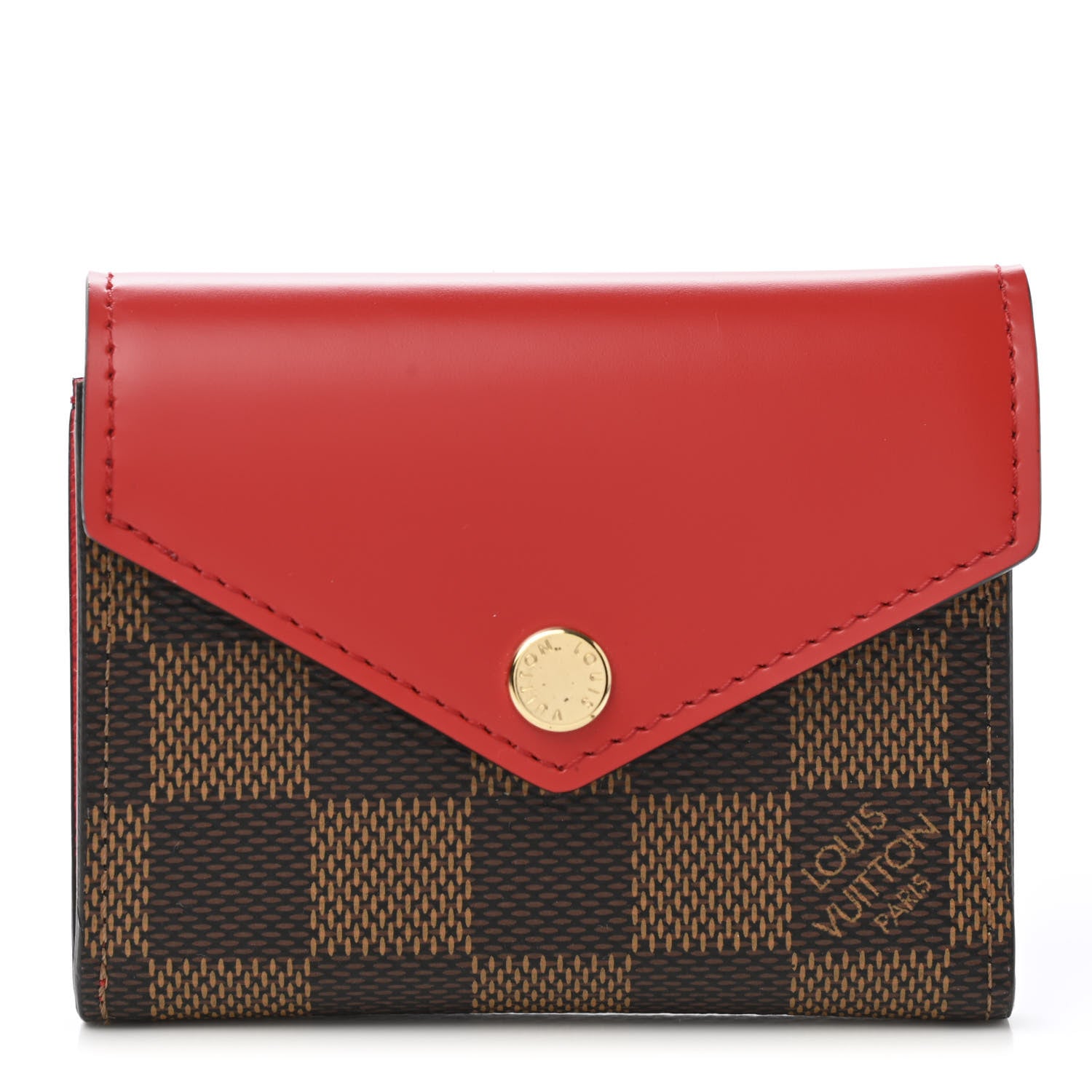 Louis Vuitton Damier Ebene Zoe Wallet Coquelicot 1 of 7