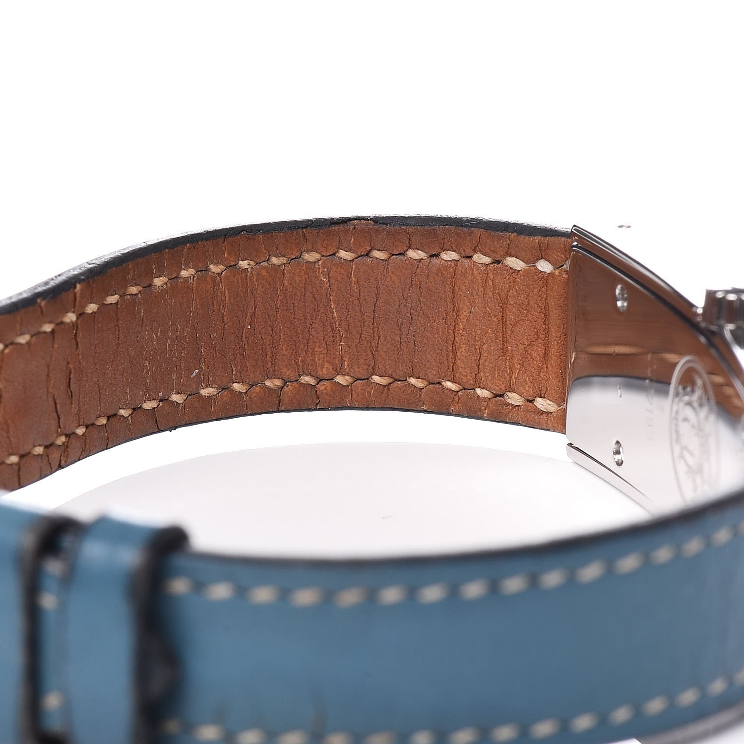 Hermes Stainless Steel Swift 15mm Kelly II Quartz Watch Blue Jean 9 of 9