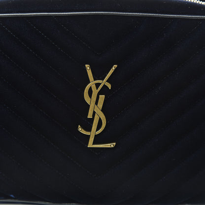 Saint Laurent Velvet Matelasse Monogram Lou Camera Bag Navy 10 of 10