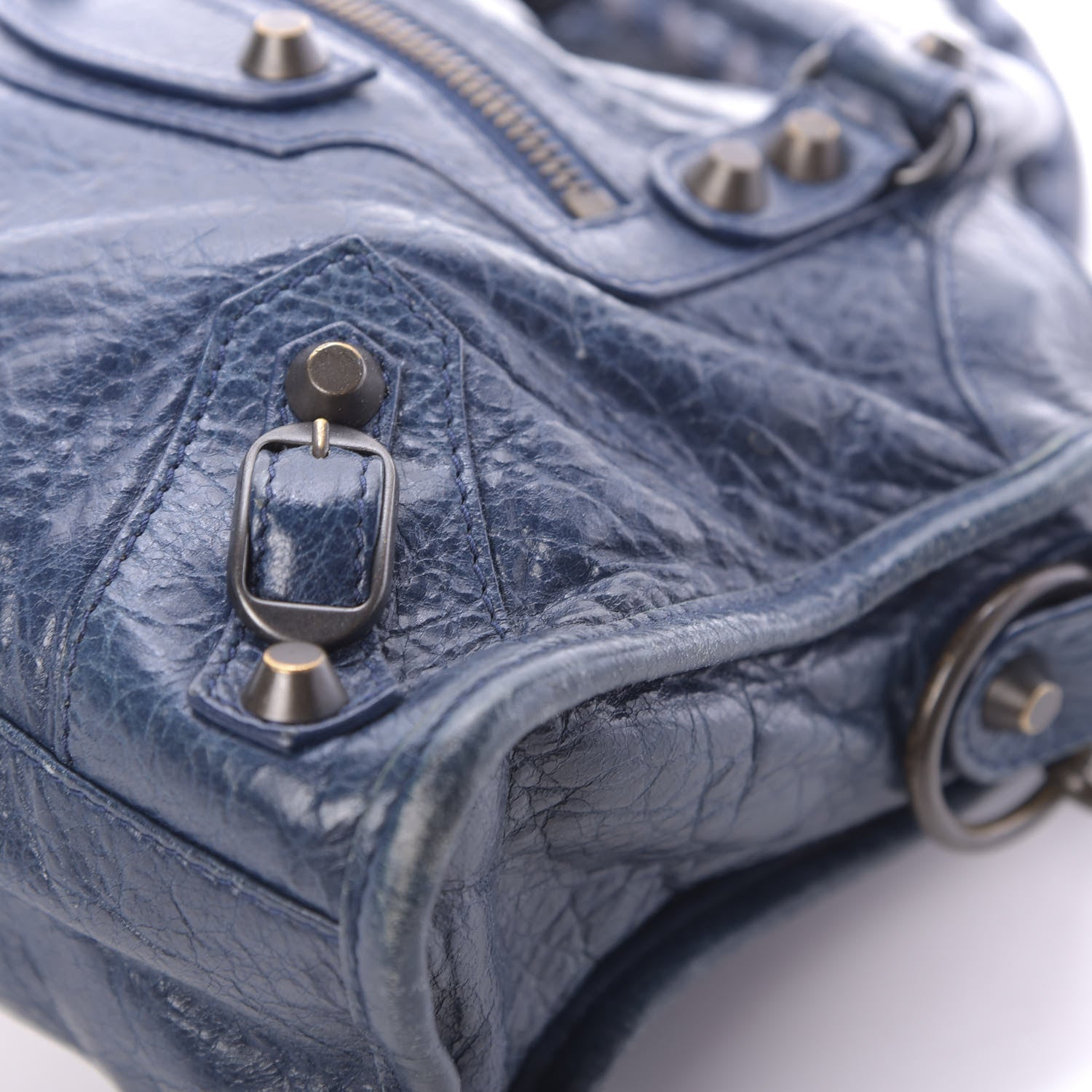 Balenciaga Agneau Classic Hardware Mini City Bleu Mineral 13 of 14