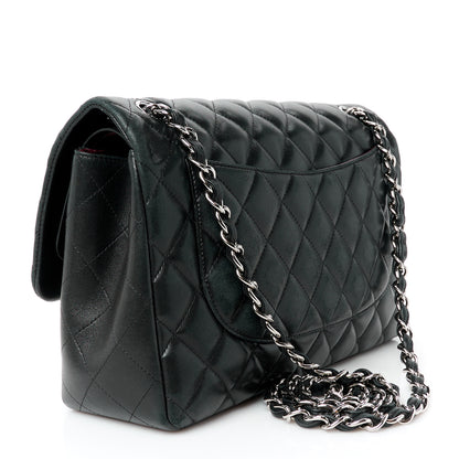 Chanel Lambskin Quilted Jumbo Double Flap Black 3 of 13