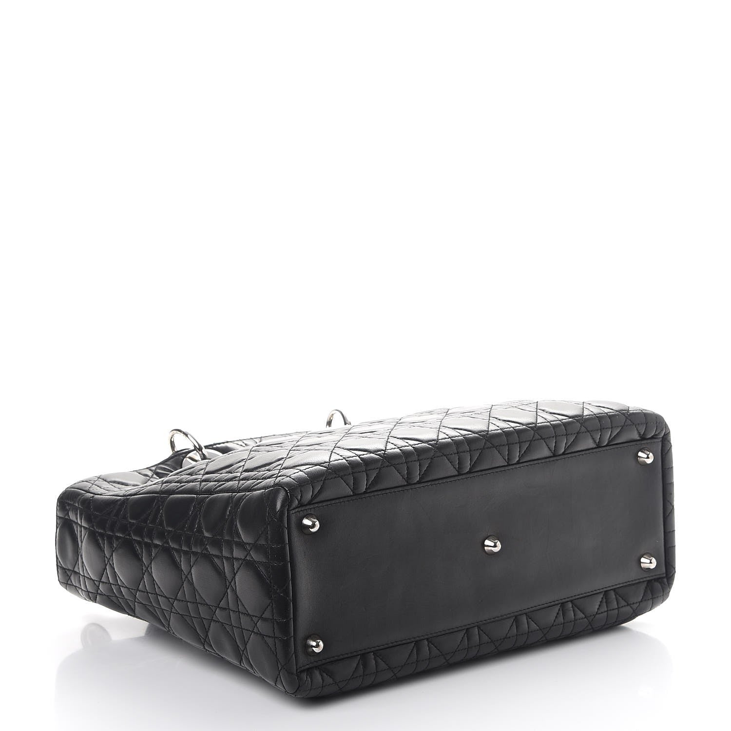 Christian Dior Lambskin Cannage Large Lady Dior Black 4 of 12