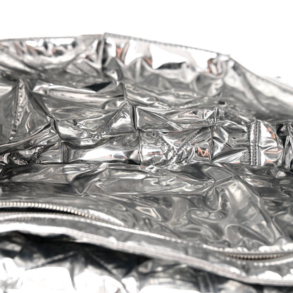 Bottega Veneta Metallic Calfskin Maxi Intrecciato Padded Cassette Crossbody Bag Silver 5 of 10