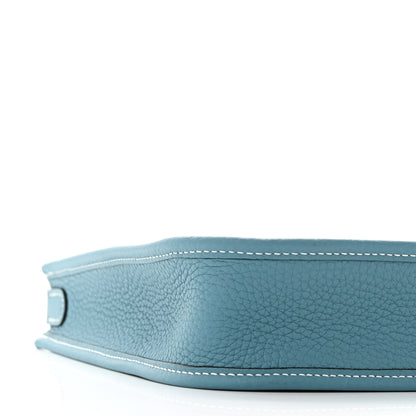 Hermes Taurillon Clemence Evelyne TPM New Blue Jean 9 of 11