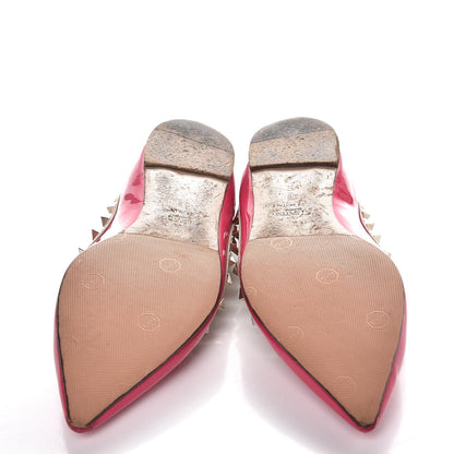 Valentino Garavani Patent Nappa Rockstud Ballerina Flats 38 Framboise Poudre 7 of 21