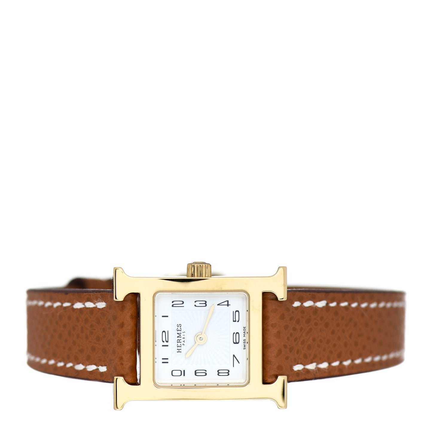 Stainless Steel Epsom 17.2mm Heure H Hour Quartz Watch Gold