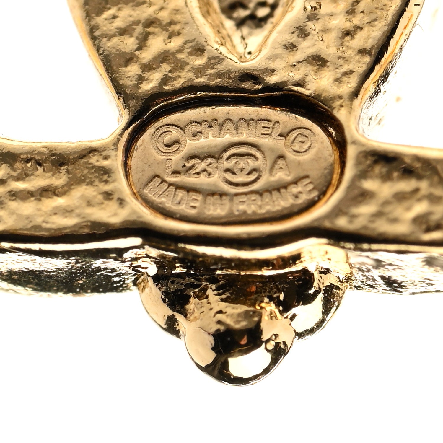 Chanel Crystal Bezel CC Earrings Gold 4 of 5