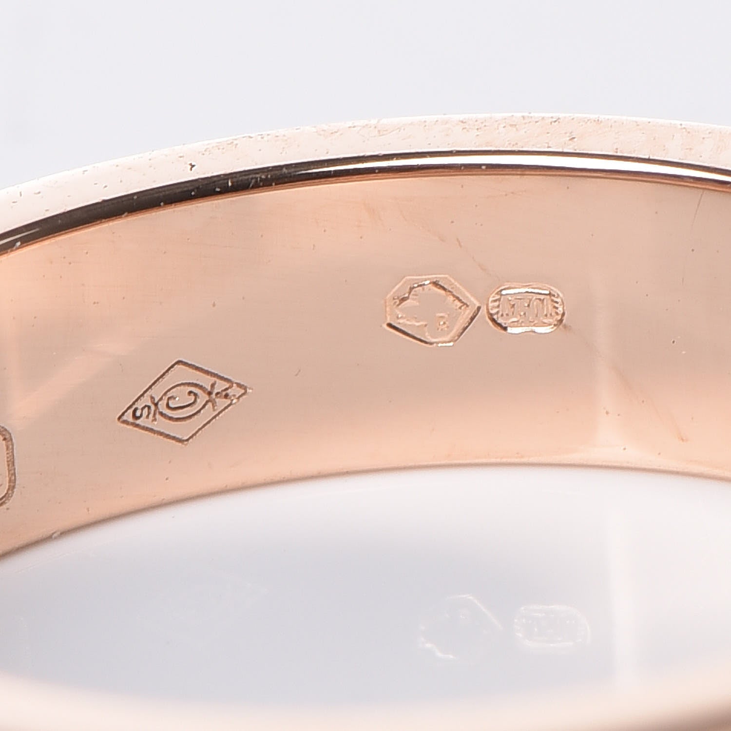 Cartier 18K Pink Gold Diamond 4mm LOVE Wedding Band Ring 47 4 6 of 7