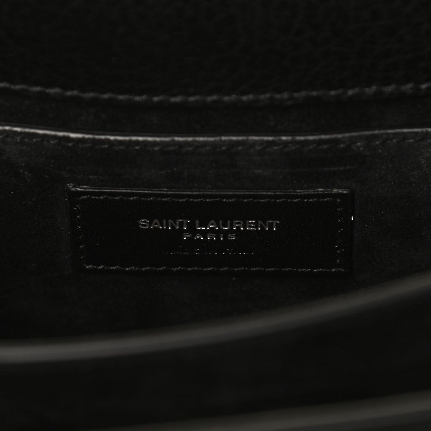 Saint Laurent Grained Calfskin Medium Monogram Sunset Satchel Black 7 of 15