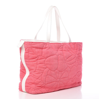 Chanel Terry Cotton CC Beach Tote Towel Set Pink 5 of 16