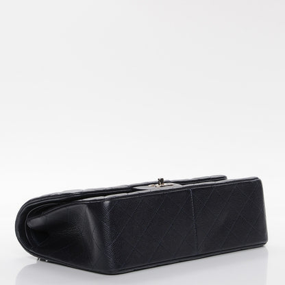Chanel Caviar Quilted Jumbo Double Flap Navy Blue 4 of 10