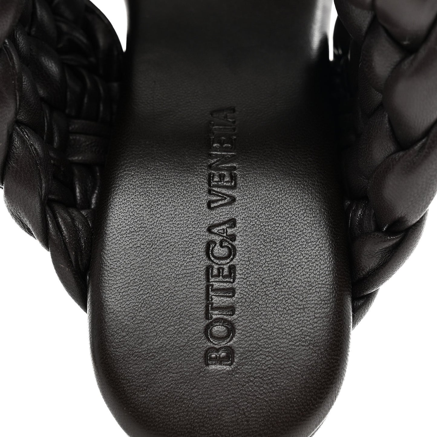 Nappa Twisted Padded Intrecciato Curve Slide Sandals 36.5 Fondant