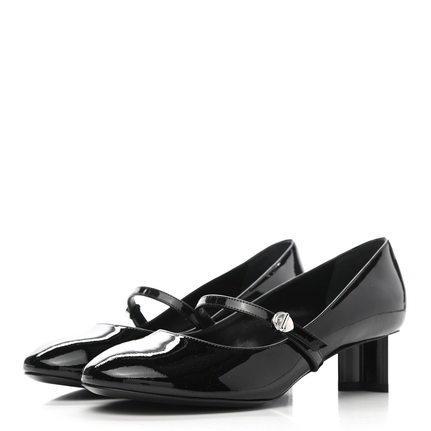 Louis Vuitton Patent Uniformes Silhouette 40mm Pumps 36.5 Black 3 of 8