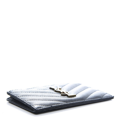Saint Laurent Monogram Grain de Poudre 5 Fragments Zip Pouch Card Holder Black 4 of 11