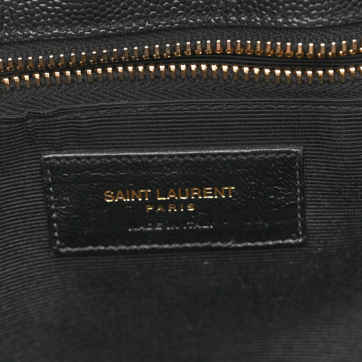 Saint Laurent Grain De Poudre Matelasse Chevron Monogram Shopping Bag Black 6 of 11