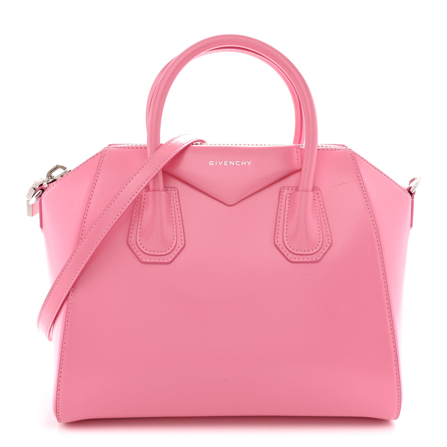 Shiny Lord Calfskin Small Antigona Bright Pink