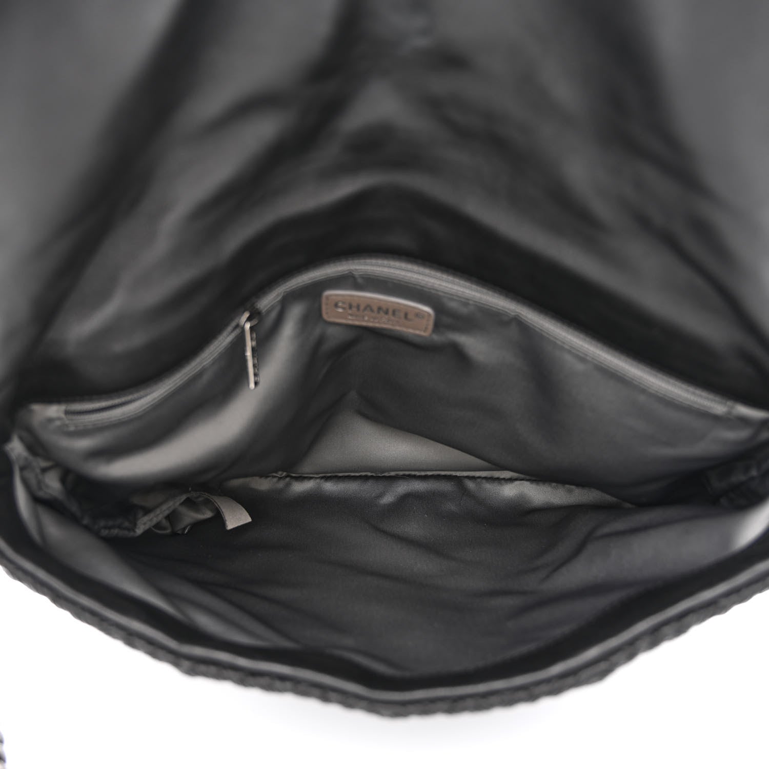 Chanel Lambskin Stitched Large Walk Of Fame Flap Black 5 of 11
