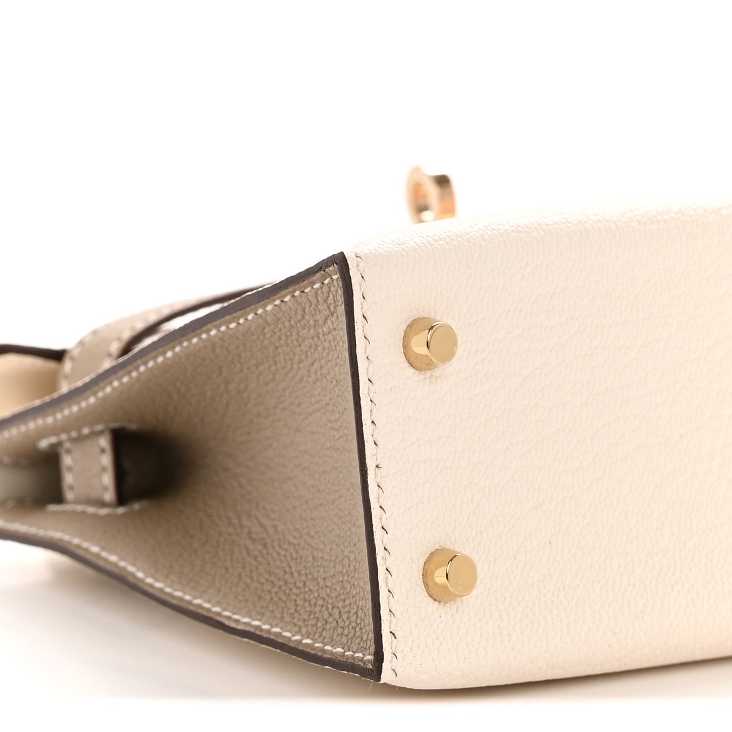 Chevre Mysore Horseshoe Mini Kelly Sellier 20 Nata Gris Tourterelle