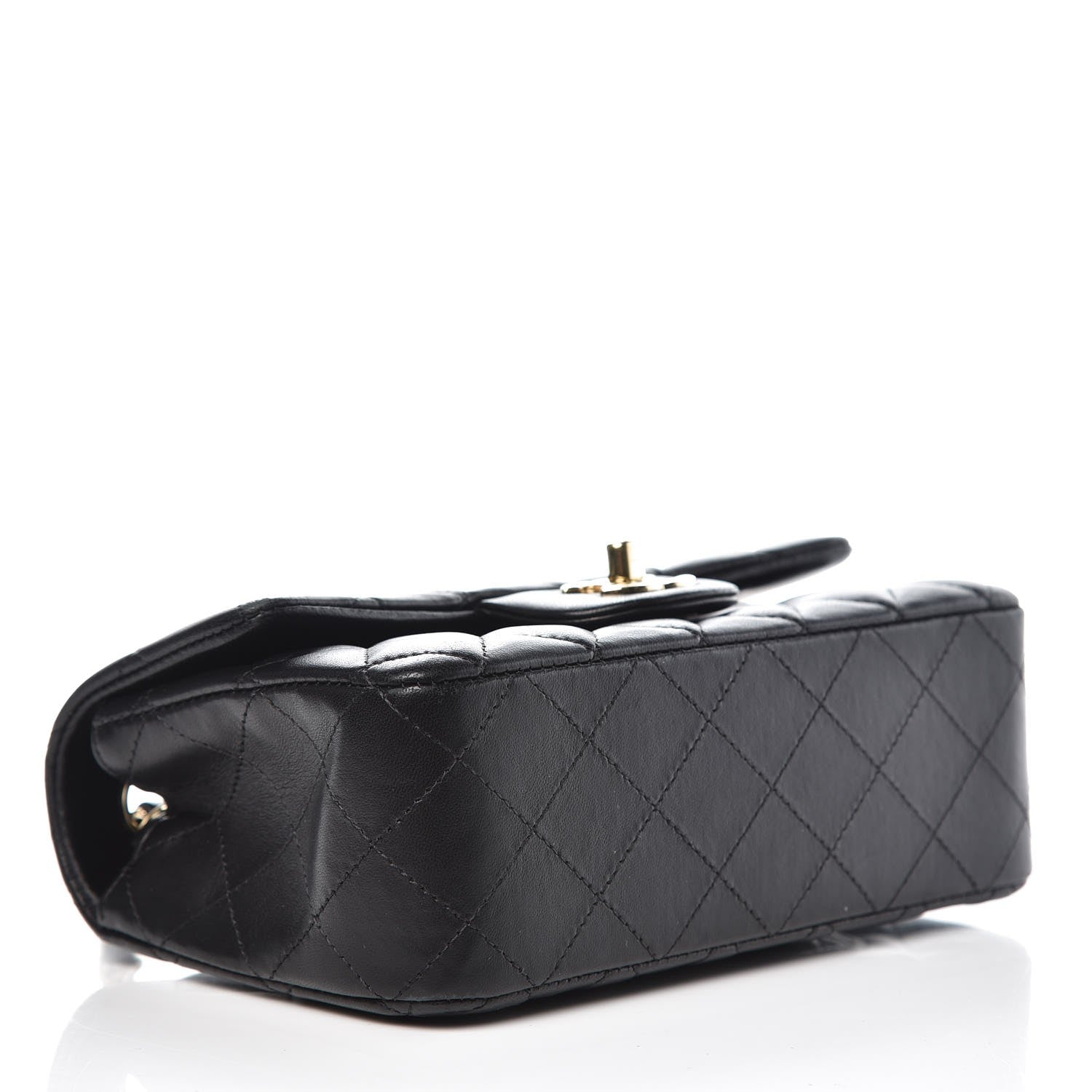 Chanel Lambskin Quilted Mini Rectangular Flap Black 4 of 11