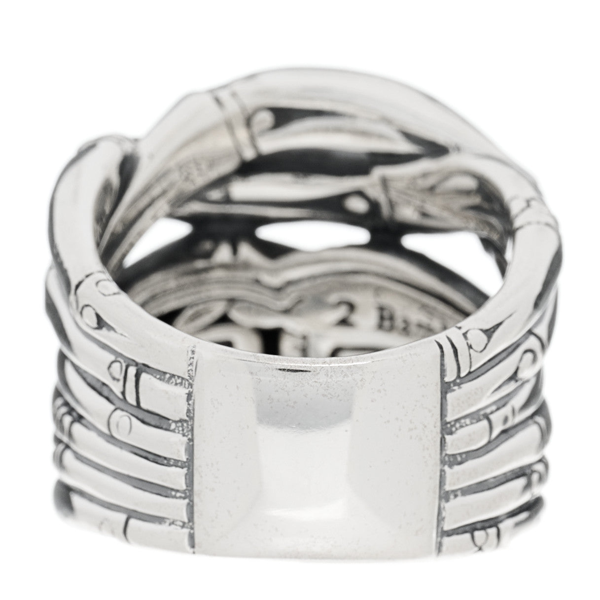 Sterling Silver Bamboo Woven Ring 54 7