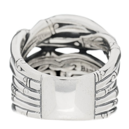 John Hardy Sterling Silver Bamboo Woven Ring 54 7 4 of 6
