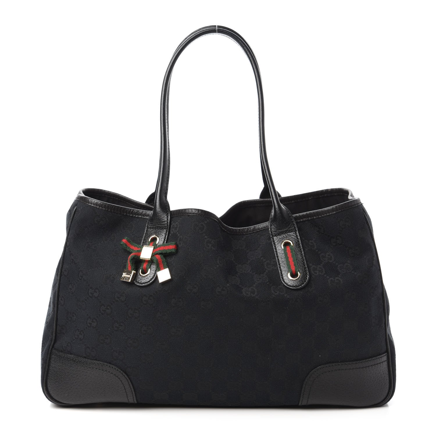 Gucci Monogram Medium Princy Tote Black 1 of 10