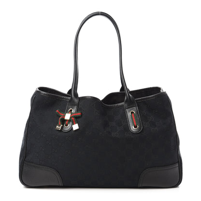 Gucci Monogram Medium Princy Tote Black 1 of 10