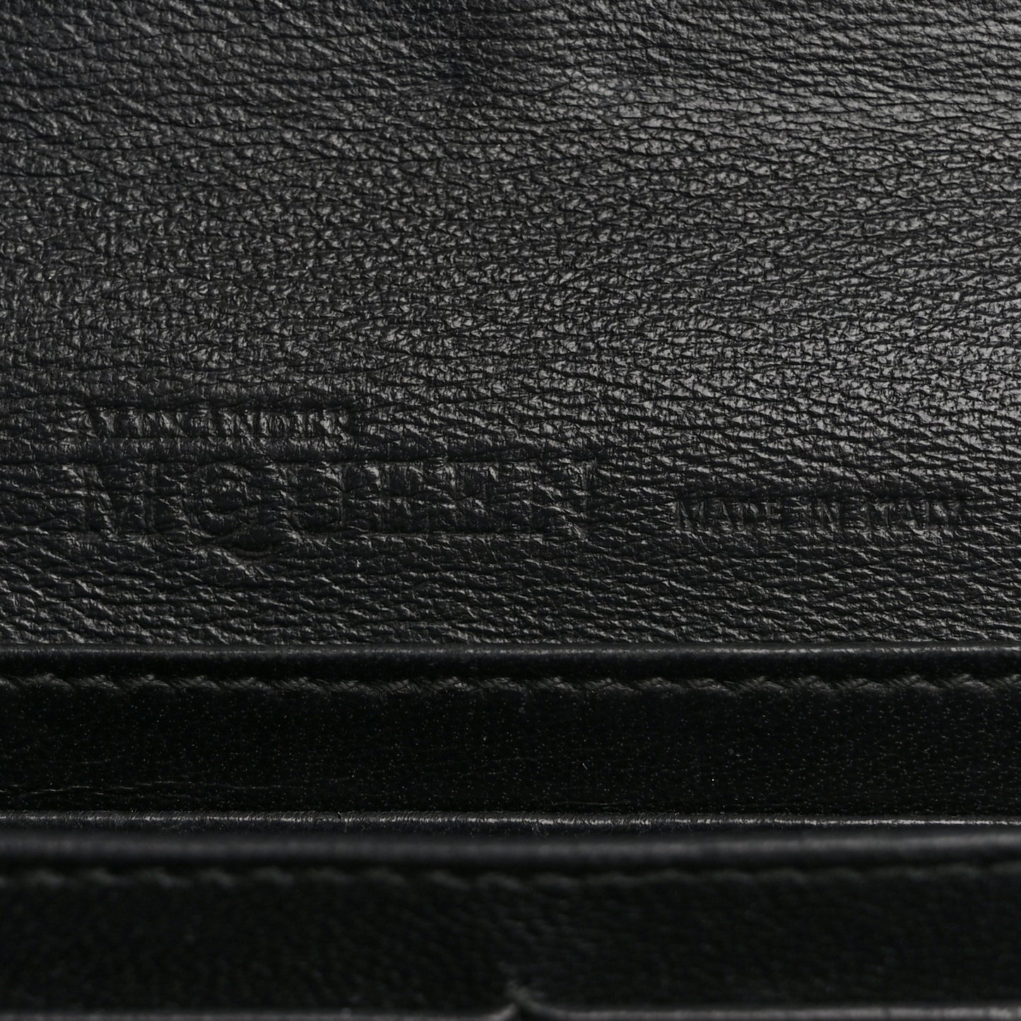 Calfskin Studded Wallet on Chain Black