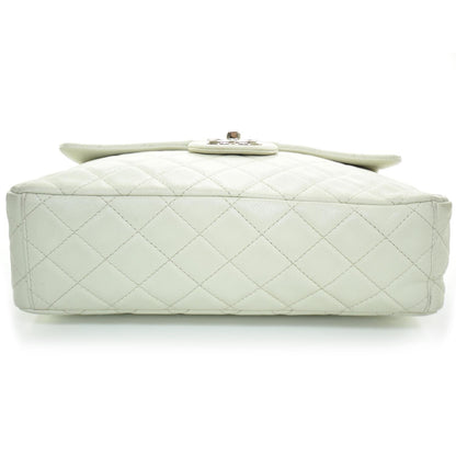 Chanel Washed Caviar Maxi Flap White 4 of 8