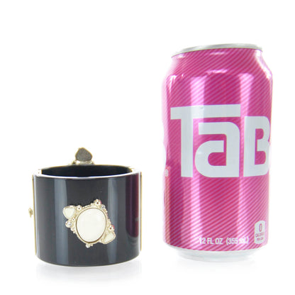 Chanel Resin Crystal Cabochon Cuff Black 2 of 4