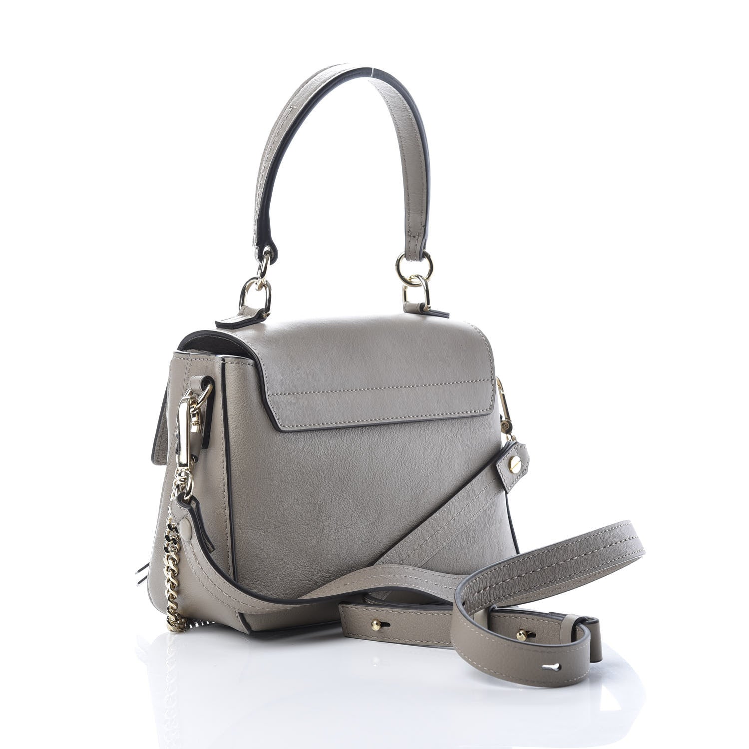 Chloe Calfskin Mini Faye Day Shoulder Bag Motty Grey 5 of 17