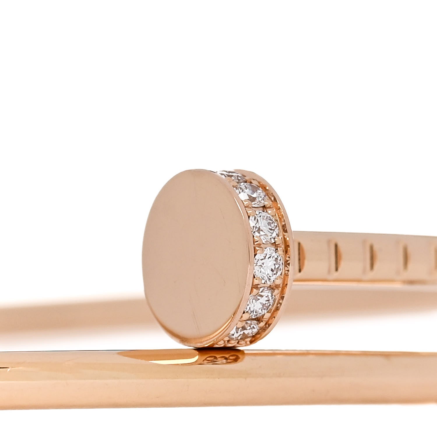 Cartier 18K Pink Gold Diamond Small Juste Un Clou Bracelet 16 3 of 5