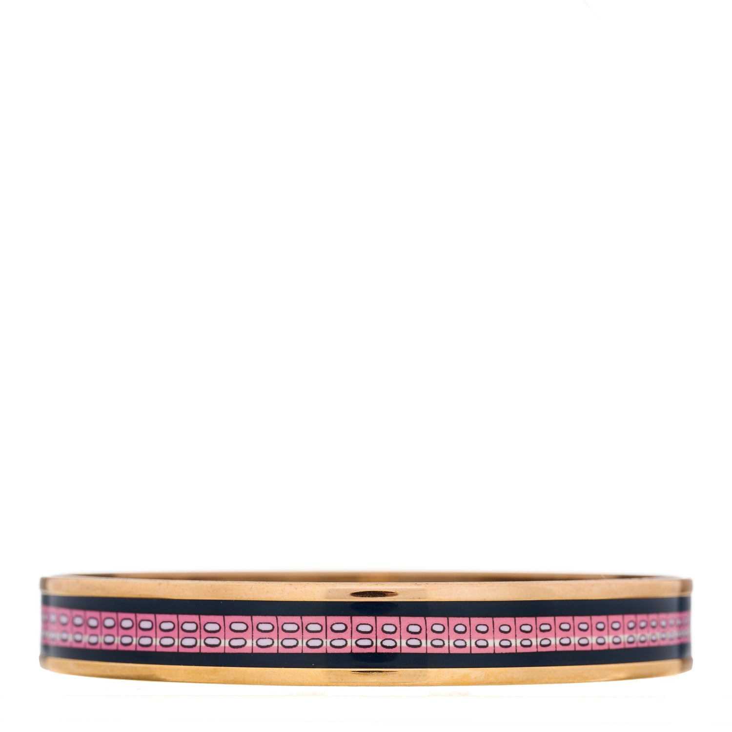 Hermes Enamel Printed Narrow Les Cannes Bracelet 70 Arts and Crafts 2 of 4