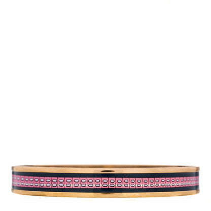Hermes Enamel Printed Narrow Les Cannes Bracelet 70 Arts and Crafts 2 of 4