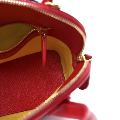 Balenciaga Signature Grained Calfskin Logo XXS Ville Top Handle Bag Rouge Coquelicot Black 23 of 25