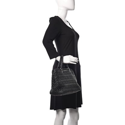 Miu Miu Nappa Matelasse Tote Black 2 of 12