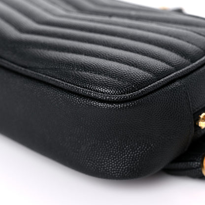 Saint Laurent Grain De Poudre Matelasse Monogram Mini Lou Camera Bag Black 10 of 18