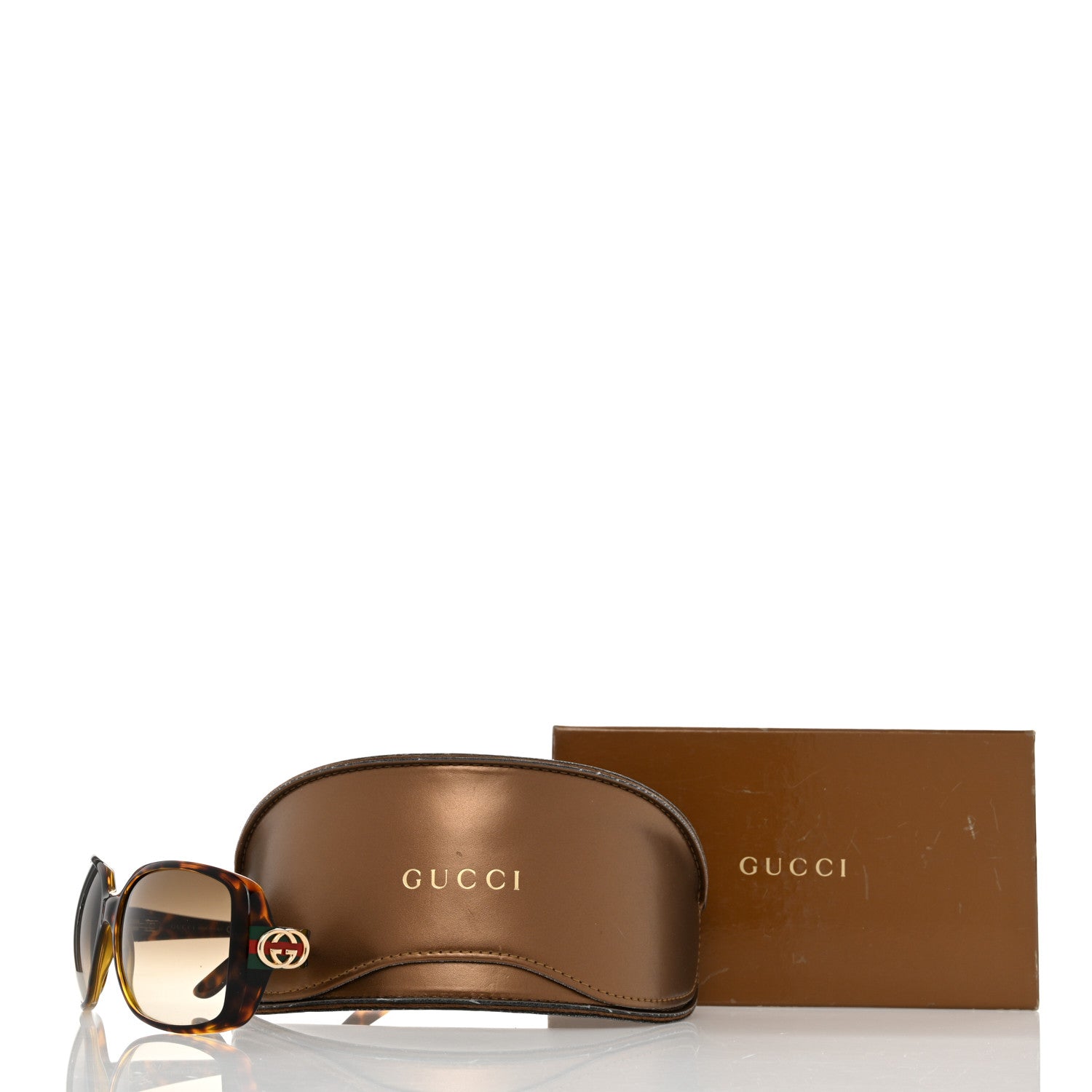 Gucci Acetate Web GG 3166/S Sunglasses Havana 7 of 7