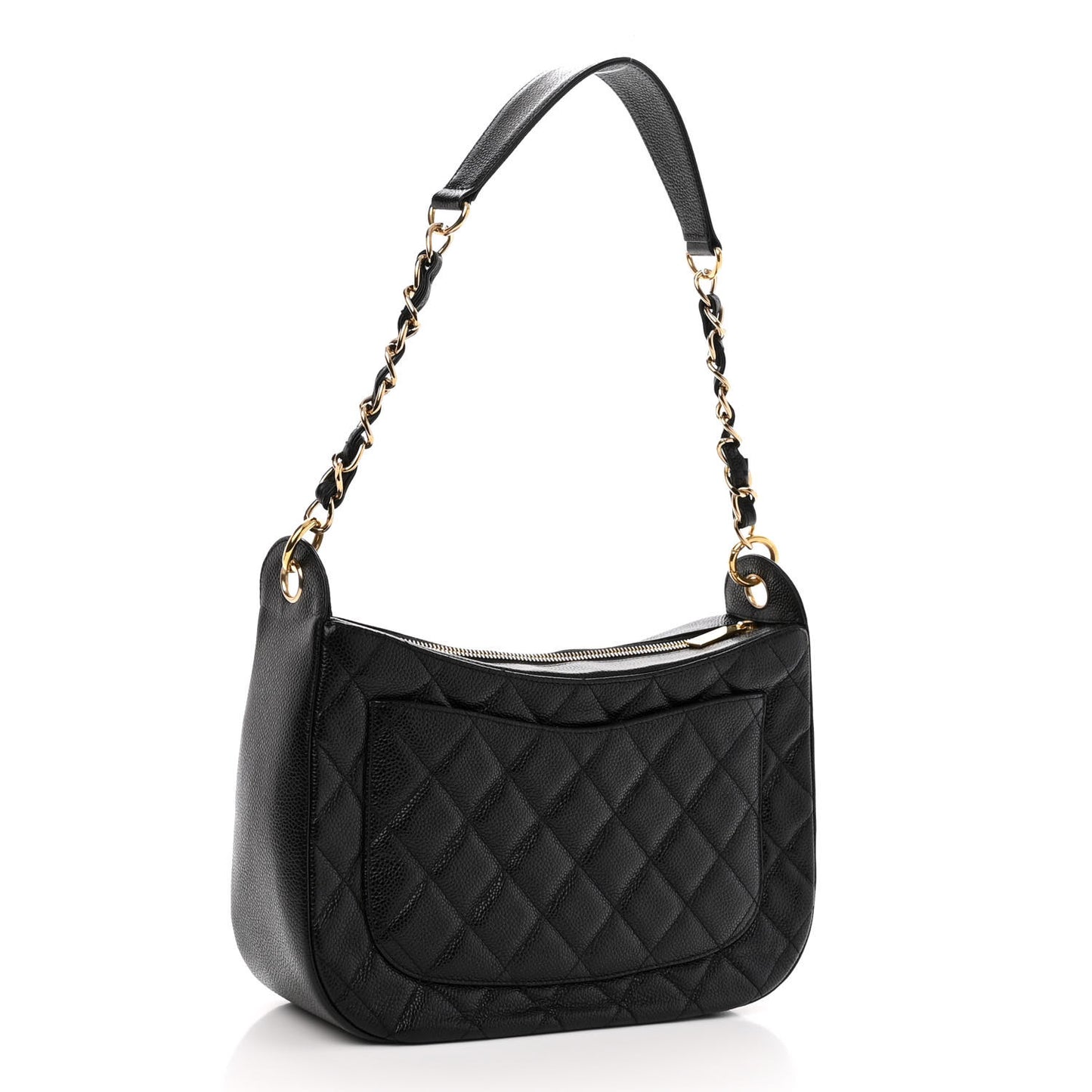 Caviar Quilted Timeless CC Shoulder Bag Black
