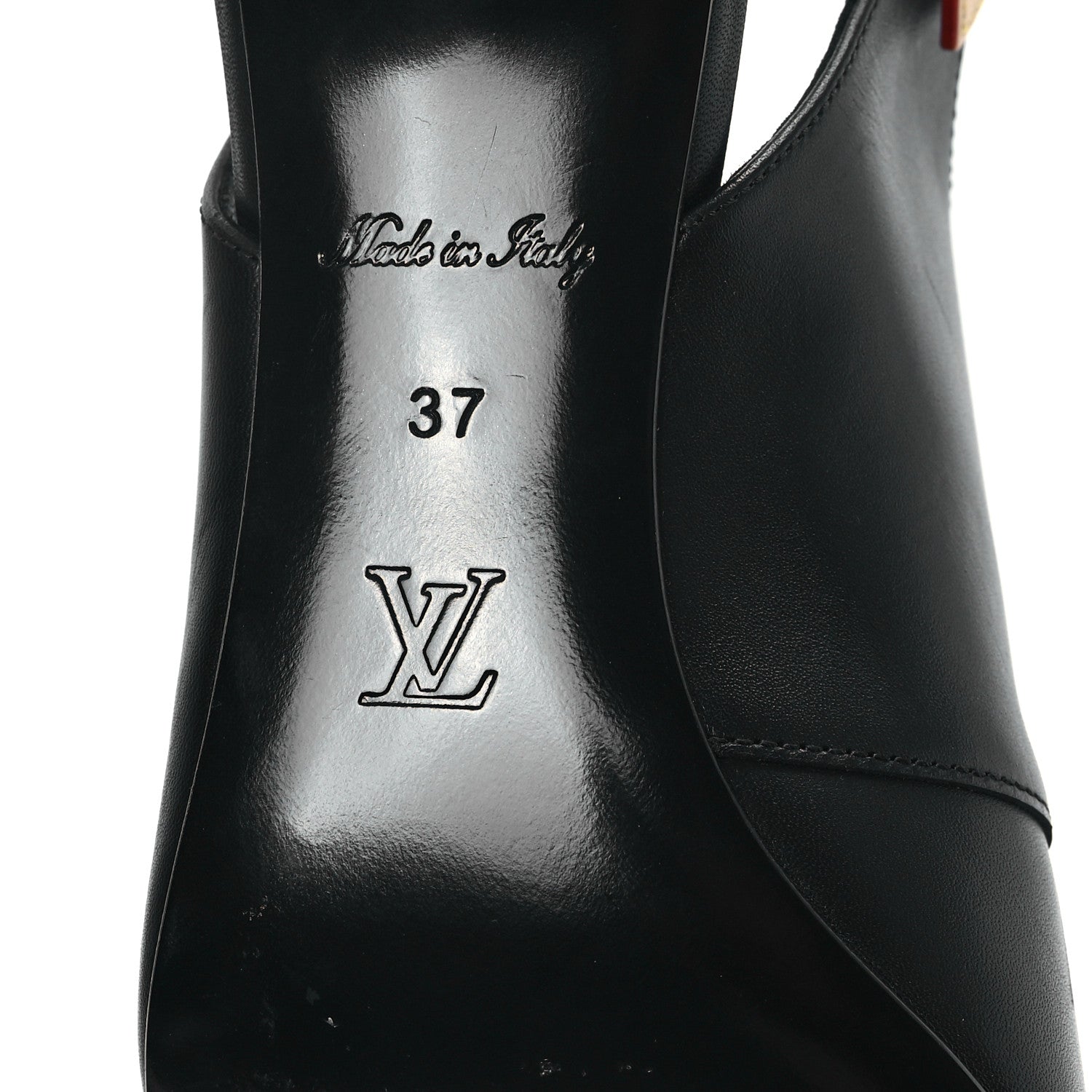 Louis Vuitton Calfskin Allure Slingback Pumps 37 Black 6 of 9