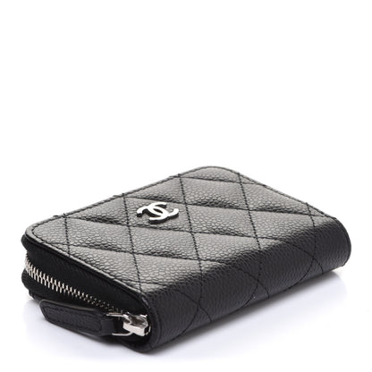 Chanel Caviar Quilted Zip Coin Purse Black 4 of 8