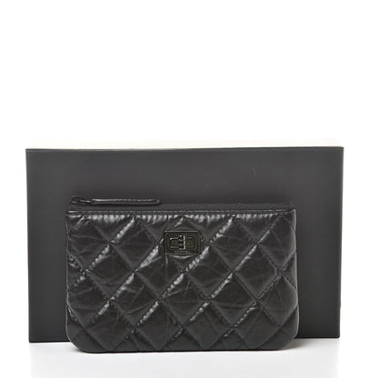 Chanel Aged Calfskin Quilted Small Reissue Cosmetic Case Black 8 of 8