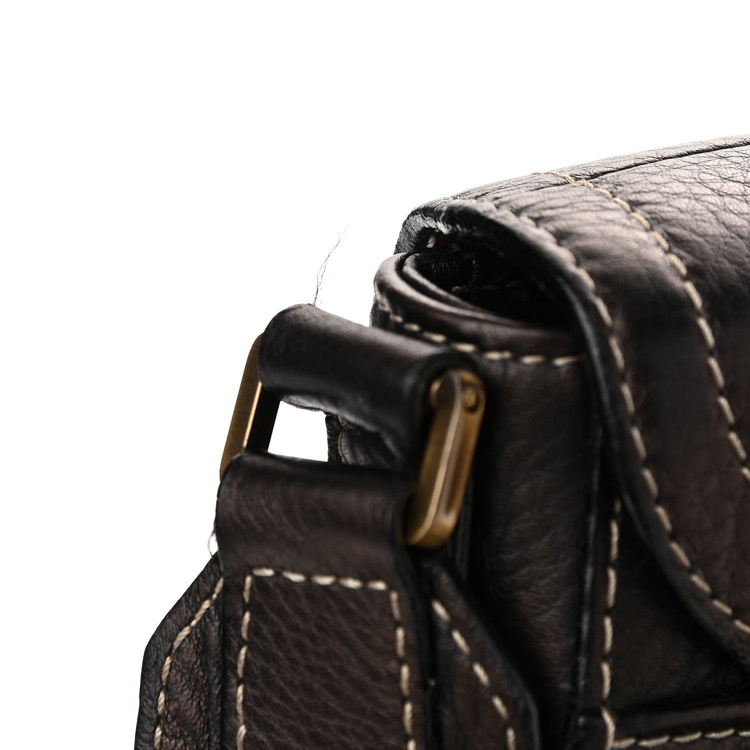 Christian Dior Metallic Calfskin Baudrier Saddle Bag Brown 13 of 13