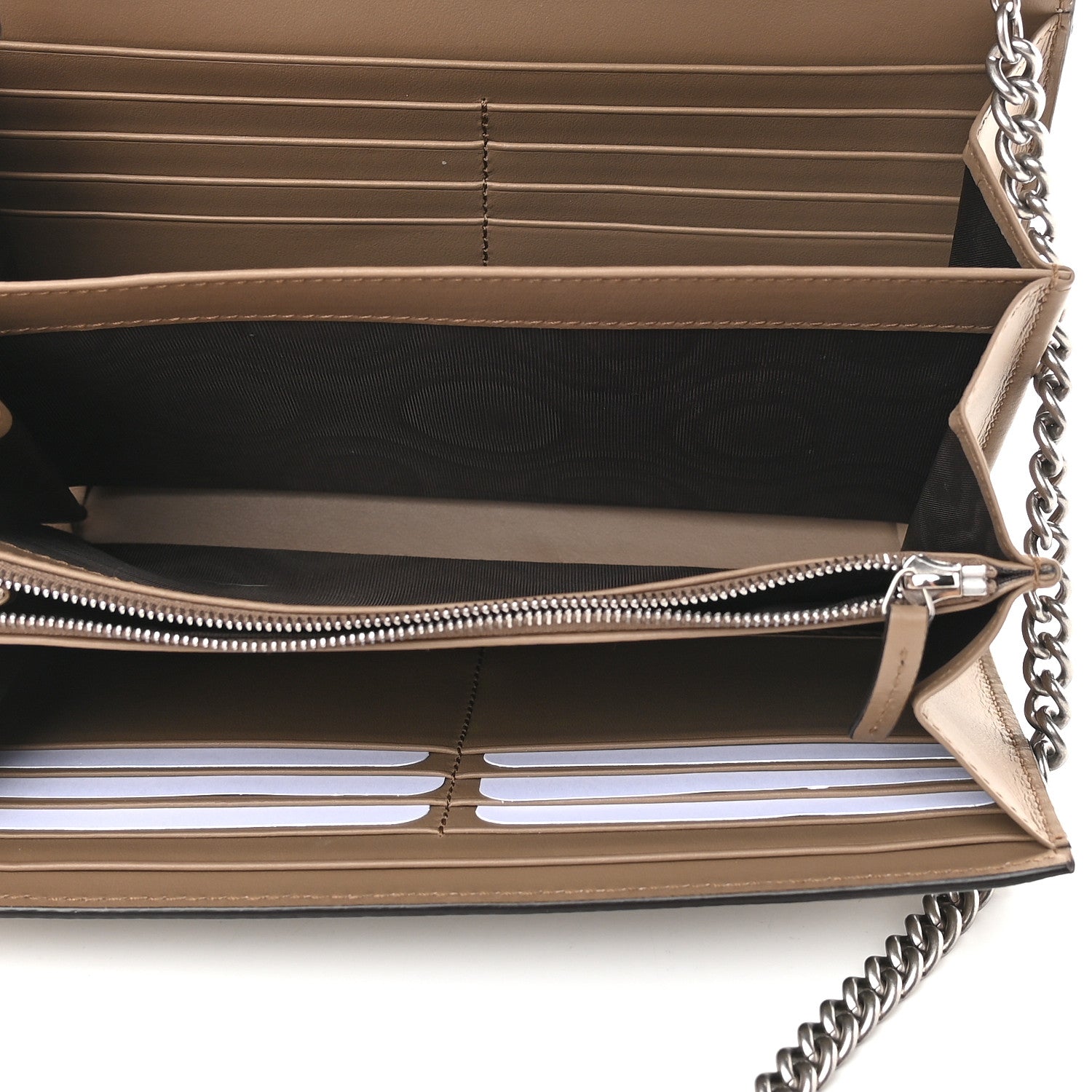 Gucci GG Supreme Monogram Mini Dionysus Chain Wallet Beige Taupe 5 of 8
